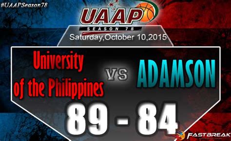 up vs adamson|UAAP game score: UP Maroons beat Adamson .